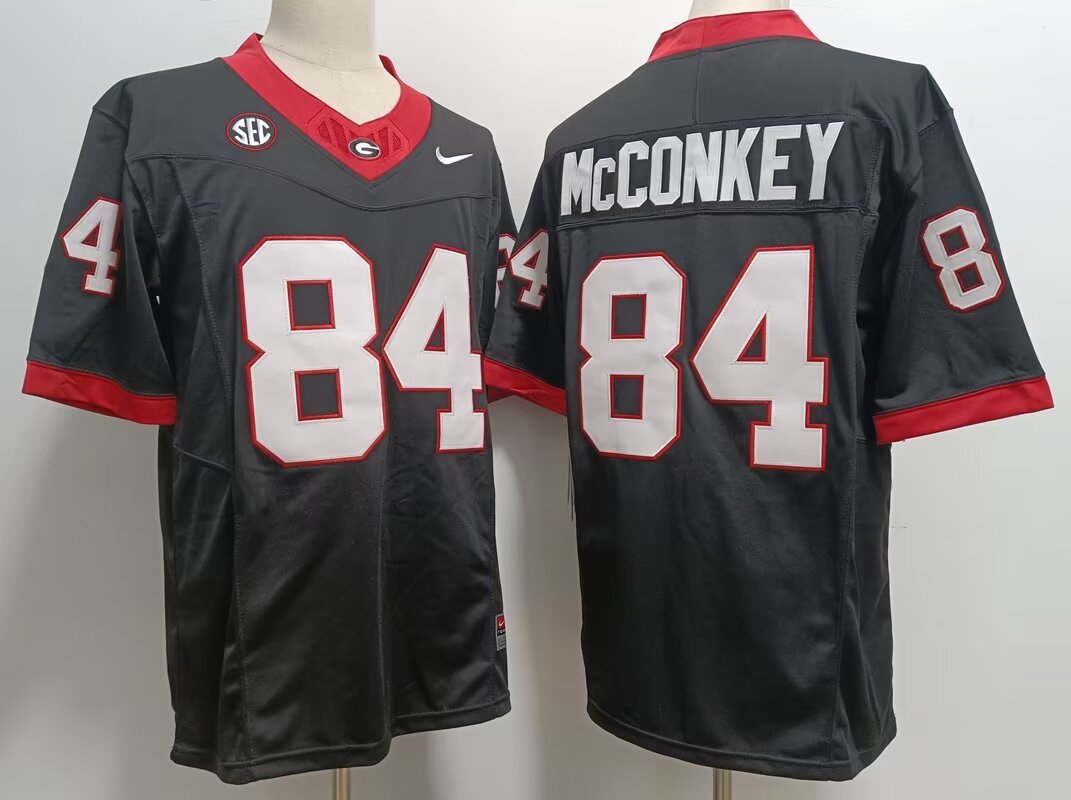 2024 NCAA Men Gonzaga Bulldogs #84 Ladd McConkey black nike jersey->ncaa teams->NCAA Jersey